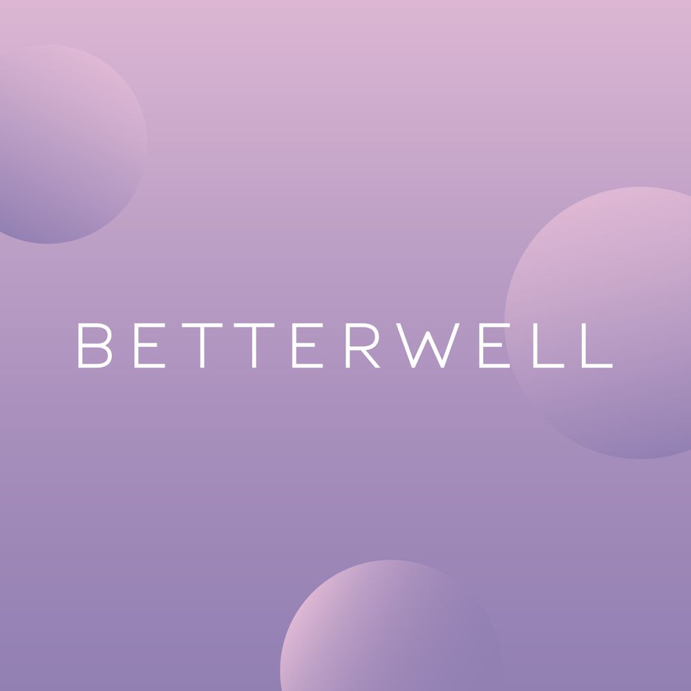 The Betterwell wordmark on a lilac gradient