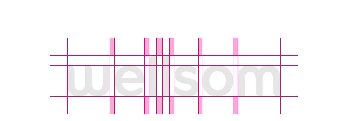 The Wellsom wordmark on its construction guides